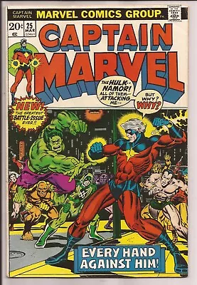 Captain Marvel #25 FN- 5.5 O-W Pages (1968 1st Series) • $22