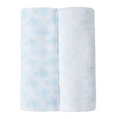 Babies 2 Pack Muslin Cloths Swaddle Blanket Pink And Blue Prices To Clear • £3.95