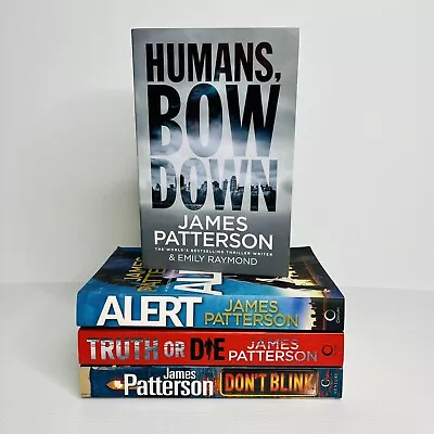 $24.99 • Buy 4 X James Patterson ~ Crime Novels Truth Humans Alert Blink PB Book Bundle Lot