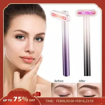 Laser Beauty  New 4 In 1 Facial Wand LED Red Light Therapy Facial Massage Tool • $39