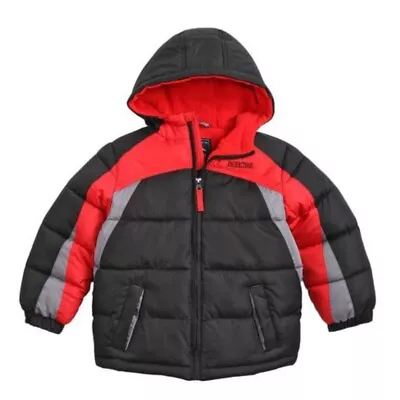 Pacific Trail Boys Black & Red Puffer Jacket Winter Ski Coat Medium (8) • $59.99