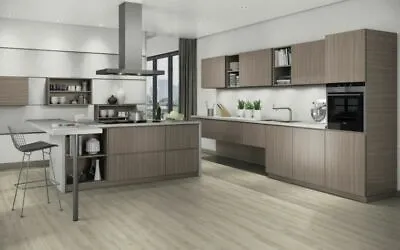 £1799 • Buy Driftwood Texture Modern MFC Kitchen Cabinets - 9 Cabinets Package Offer - NEW -