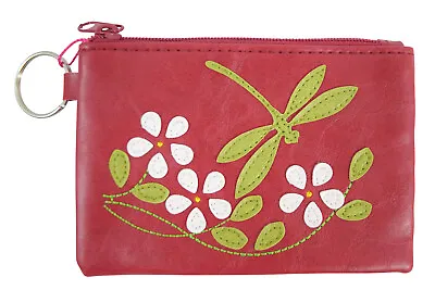 Lavishy Dragonfly Faux Leather Coin Purse ID Coin Purse Keychain  • $17.05