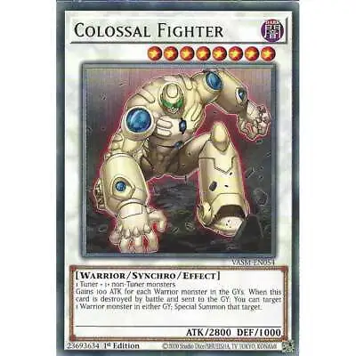 VASM-EN054 Colossal Fighter : Rare Card : 1st Edition : YuGiOh TCG • £0.99