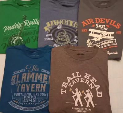 Lot Of 5 Men's 2XL Dive Bar Shirt Club Graphic Mixed Bar T Shirts • $52.50