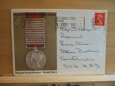 1972 National Army Museum Group V Cover No 3 Military General Service Medal FDC! • $4.97
