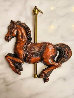 Wood And Brass Merry Go Round Horse • $14.99