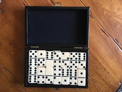 $38 • Buy Vintage Bakelite Butterscotch Dominoes Set With Box