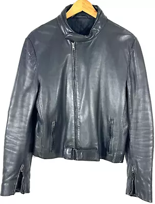 GUCCI By Tom Ford Black Leather Motorcycle Men's Jacket Made In Italy 52 -  XL  • $895