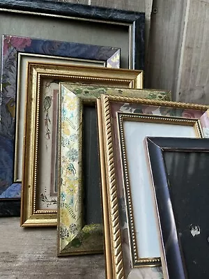 VTG SHABBY CHIC Mix Pastel Purple Gold Marble Floral Art Gallery Picture Frames • $59.99