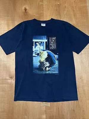 Vintage 2000 Kurt Cobain Nirvana The End Of Music Shirt SUPER CLEAN Size Large • $149.99