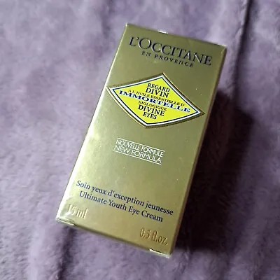 L'Occitane Immortelle Divine Eyes Ultimate Youth Eye Cream 15ml SEALED RRP £62 • $95.78