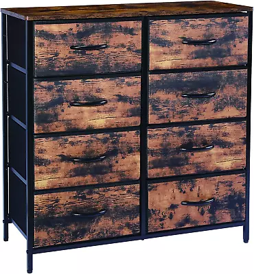 Dresser With 8 Drawers4-Tier Wide Chest Of DrawersTall Storage Organizer Tower • $113.24