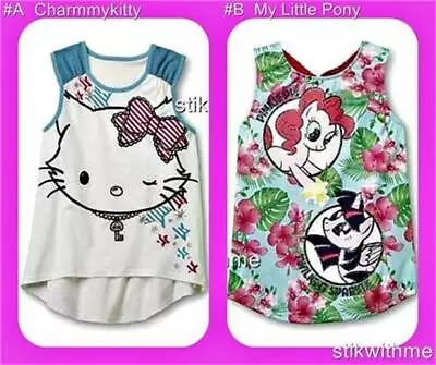 CLOTHING Charmmykitty  TOPS Youth High-Low 6X OR My Little Pony Tank L 10/12 NEW • $13.99