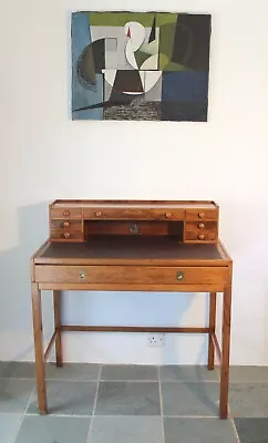 Robert Heritage Archie Shine Yew Wood Secrétaire Writing Desk Heal's Mid Century • £750