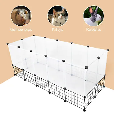 $49.99 • Buy Pet Cage Metal Playpen Dog Cat Rabbit Playpen Wire Run Fence Enclosures Indoor