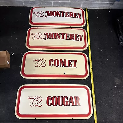 Vintage Mercury Dealership Showroom Advertising Signs Cougar Monterey Comet 1972 • $150