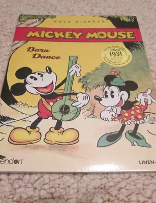 Walt Disney's Linen Like MICKEY MOUSE Barn Dance Book 1931 Reprint  New 2018 • $12.95