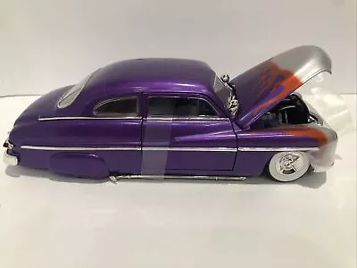 🔥1949 Mercury 🔥Lead Sled Hot Rod Purple / Flames 1:18 Diecast USED • $20