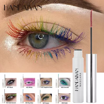 Colored Mascara 4D Silk Fibre Eyelash Extensions Curling Thick Eye Makeup AU • $6.99