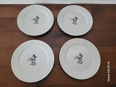 4 Mickey Mouse Original Disney Parks Gourmet Embossed Black Sketch 11  Plates • $44.99