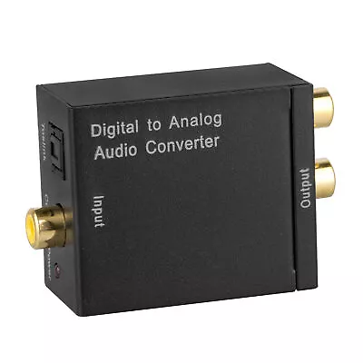 Digital To Analog Audio Converter Coaxial SPDIF Input RCA Stereo Output Adapter • $11.88