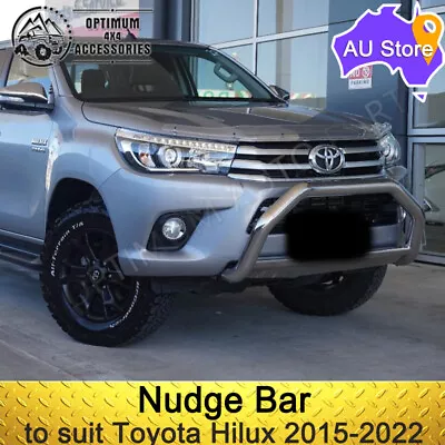 For Toyota Hilux 2015-2022 With Nudge Bar 3  Stainless Steel Grille Guard • $319