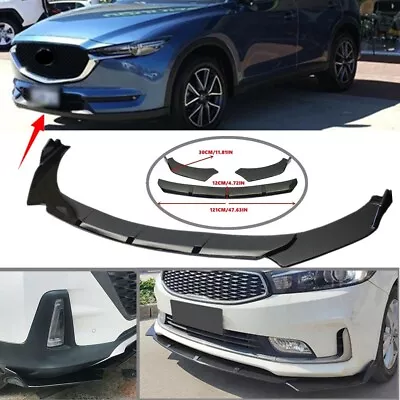 Add-on Universal Front Lip Splitter Spoiler Glossy Black Fit For Mazda CX-5 • $63.99