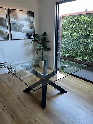 Glass Dining Table Used • $350