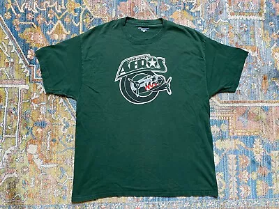 Vintage Houston Aeros IHL Green Single Stitch T Shirt Size XL • $34.99