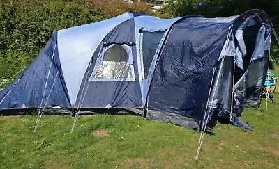 Vango Diablo 600 - 6 Berth Tent Dark/Light Blue Excellent Condition Family • £150