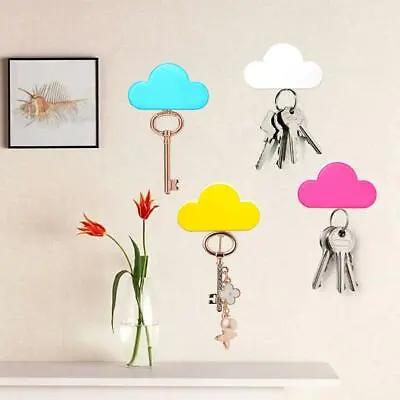 Magnetic Hooks Home Storage Holder Hooks Creative Cloud Shape Key Magnets Hooks • £3.42