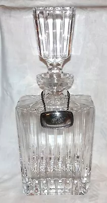 Vintage Heavy Mikasa Park Lane Full Lead Crystal Decanter W Stopper Gin • $115