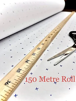 £74.99 • Buy Pattern Cutting Paper Spot Dot & Cross For Dressmaking - 150 Metres