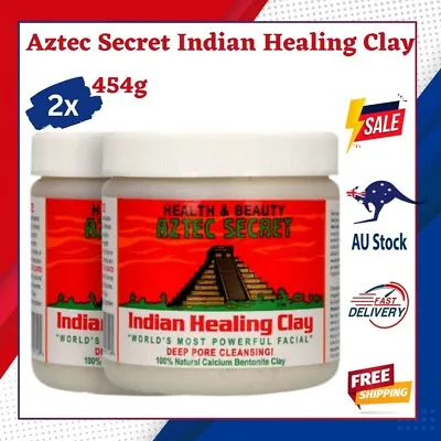 $29.99 • Buy 2 X Aztec Secret Indian Healing Clay Facial Deep Pore Cleansing Mask - 454g/1lb