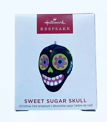 Hallmark Sweet Sugar Skull Keepsake Ornament Miniature 2023 Halloween Black • $8.55