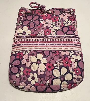 Vera Bradley Retired Rare Petal Power Purple Backsack Flower Power Floral Quilt • $23.98