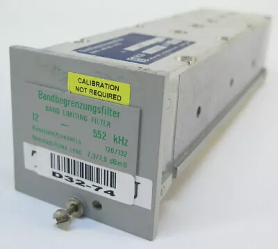 $250 • Buy Wandel & Goltermann Band Limiting Filter 12 - 552 KHz - 120/132 - 12/552 8534/50