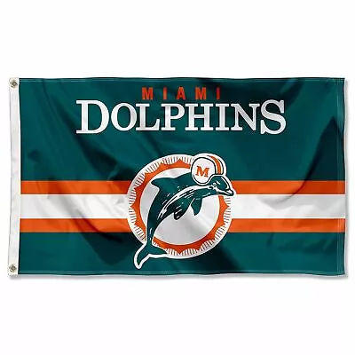 3x5 Foot Miami Dolphins Throwback Retro Vintage Logo Flag • $31.95