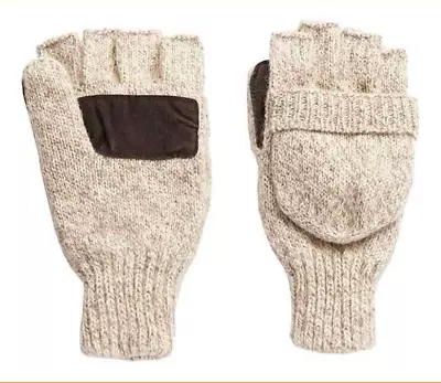 Igloos Ragg Wool Mitten Pop-Top – Oatmeal Insulated One Size NWT • $14.99