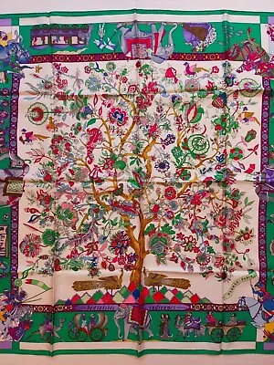 NEW Hermes Scarf 90cm Fantaisies Indiennes Silk Carre Foulard • $249