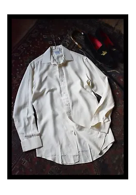 £74.99 • Buy A Beautiful Vintage Silk Voile Dress Shirt By Sam's Tailor Of Hong Kong Size 15