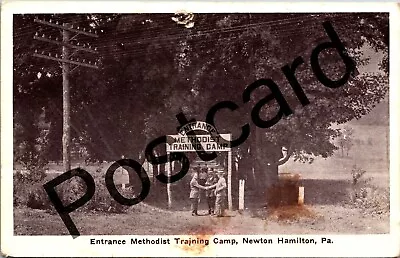 Methodist Training Camp Newton Hamilton PA Entrance Auburn Co Postcard Jj193 • $8.50