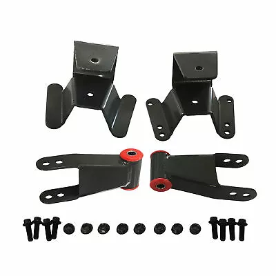 4  Suspension Rear Drop Lowering Hanger Shackle Kit For 1973-1987 Chevy C10 2WD • $70.99