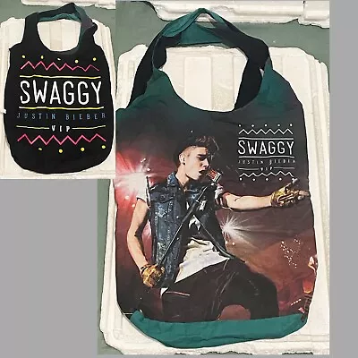 JUSTIN BIEBER SWAGGY Swag TOTE BAG VIP MEMBERS ONLY - Reversible - NEAR NEW • $25