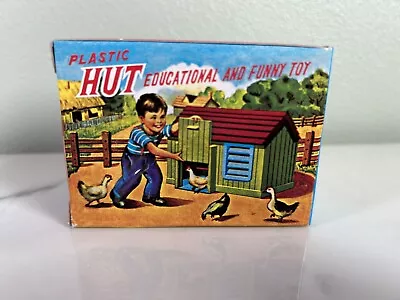 Vintage Plastic Hut Farm Educational And Funny Toy Build A Mini Hut NEW & SEALED • $25