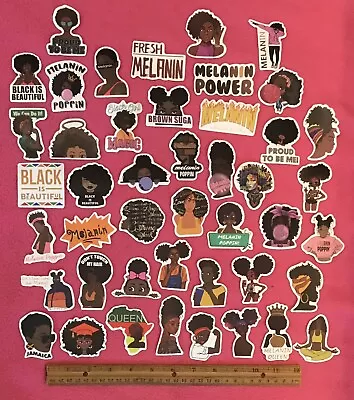 LOT Of 10 Melanin Poppin' Black Girls Women Of Color Stickers Power Decals Queen • $2.97