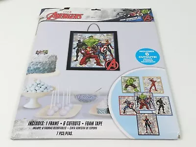 BRAND NEW Marvel Avengers Frame Decorating Kit 6 Cut Outs Wall Hang Party  • $24.98