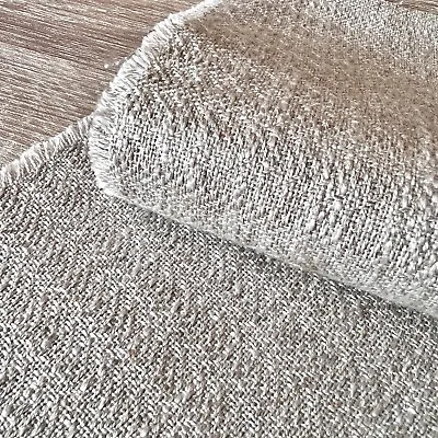 1444. Rustic Linen Blend Fabric 143 Cm Wide Price Per 1/2 Metre • £7