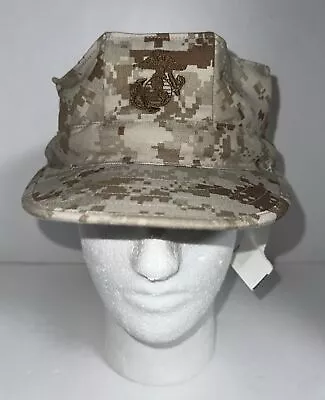 USMC Marine Corps Cover Garrison Desert MARPAT Cap Size LARGE • $15.99